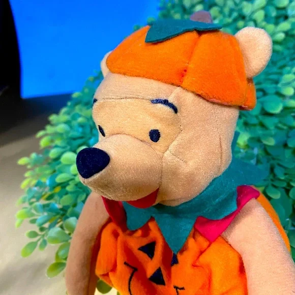DISNEY STORE EXCLUSIVE NWT VTG HALLOWEEN PUMPKIN WINNIE THE POOH MINI BEABN BAG - Picture 3 of 11